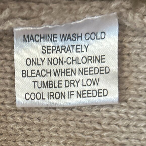 Weatherproof Vintage NWT SZ XL Natural button mock cable knit sweater timeless - Picture 14 of 14